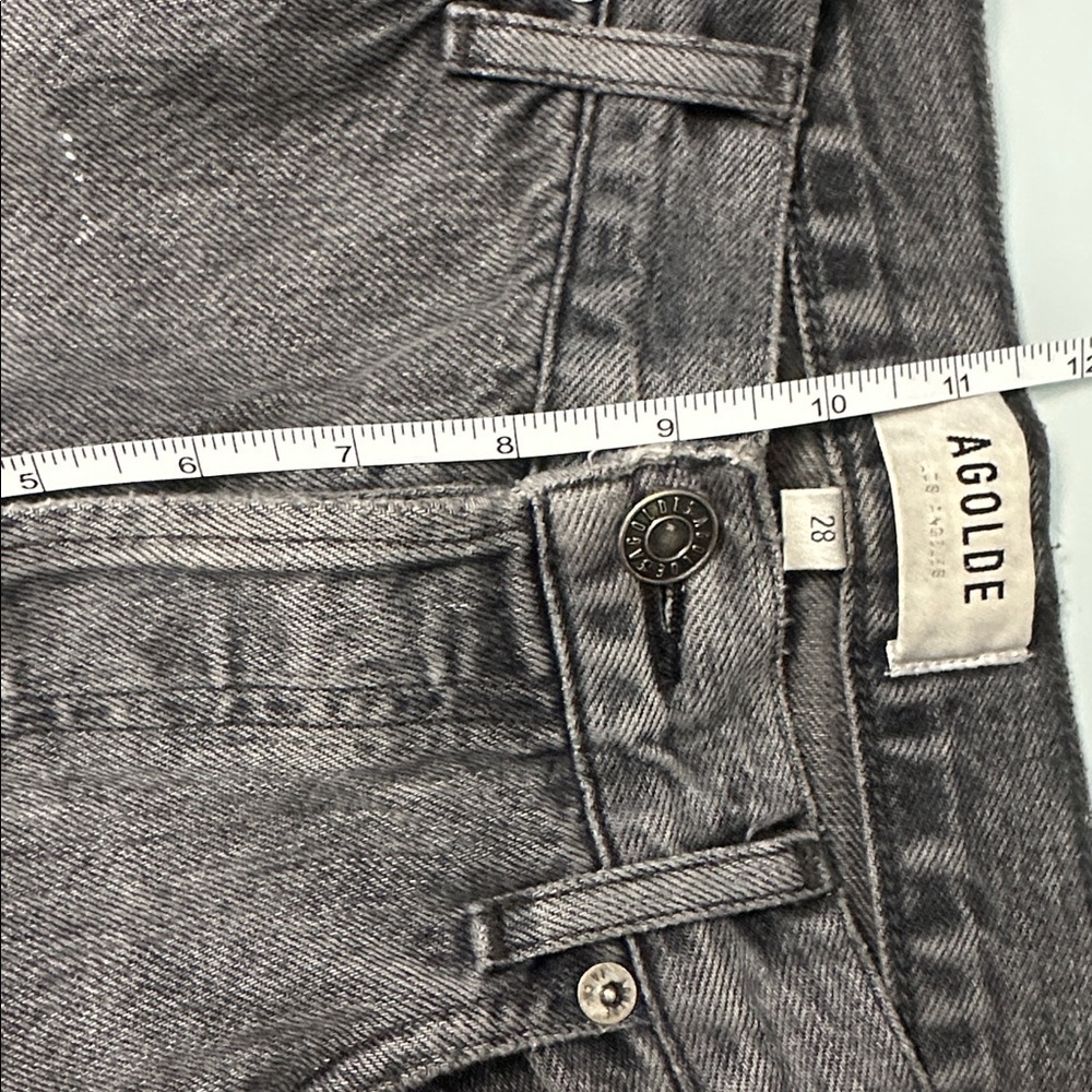 Agolde Faded Black Denim Straight Leg - Picture 7 of 8